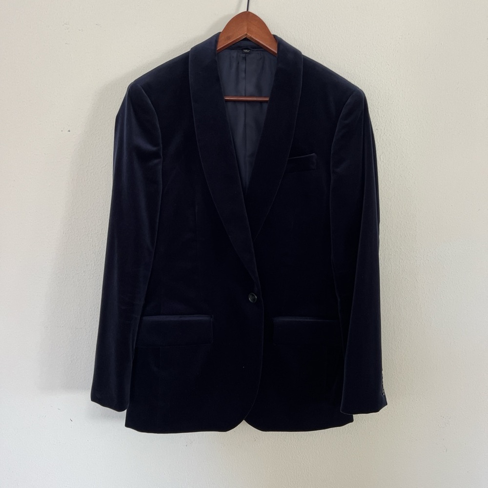 Jcrew Ludlow slim fit shawl collar velvet tuxedo jacket (navy)